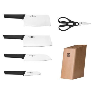 Набор ножей с подставкой Xiaomi Youth Edition Kitchen Stainless Steel Knife Set 6in1