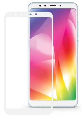 Защитное стекло 2D Xiaomi Mi A2, Белый
