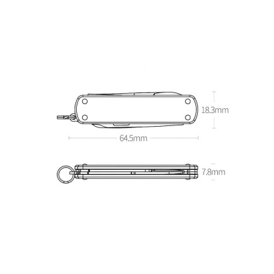 Мультитул Xiaomi NexTool Multifunction Keychain Knife Olive drab (NE0143)