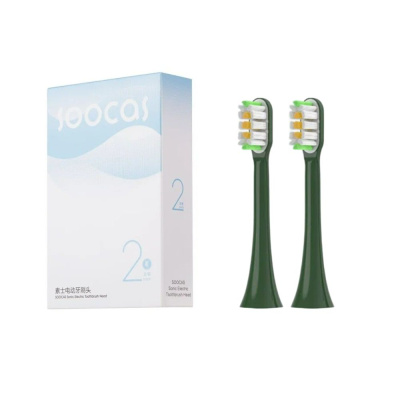 Сменные насадки для щеток Soocas X3 (2шт) EU Green