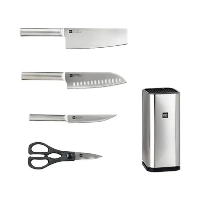 Набор ножей HuoHou Stainless steel Kitchen Knife Set HU0095 (3 ножа, ножницы, подставка)